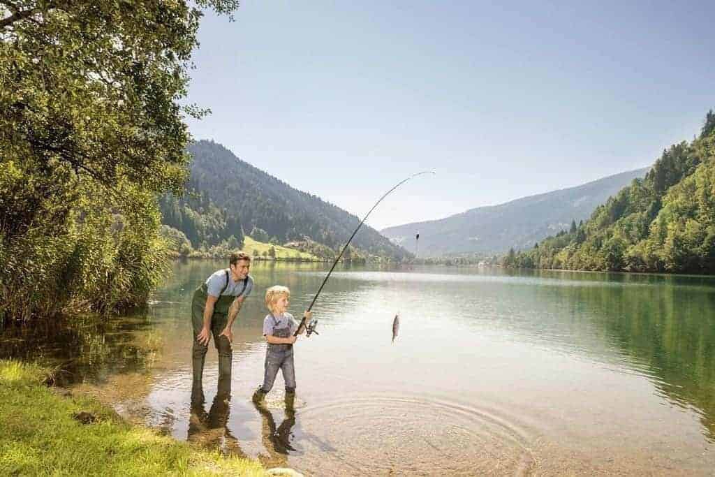 Fishing in the Brennseehof in Carinthia