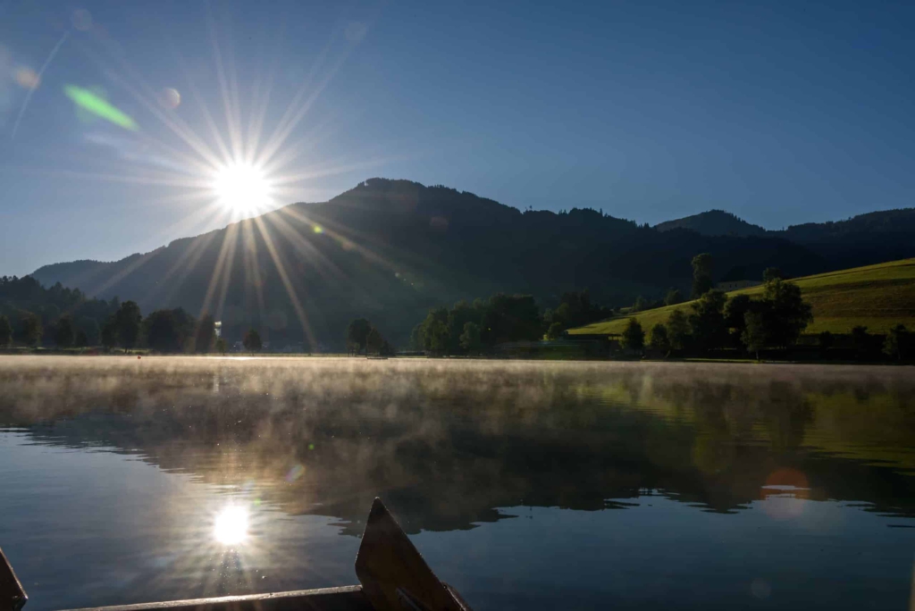 Sunrise mood at the Putterersee