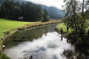 Der Untertalbach fließt zumeist ruhig mäanderartig durchs Tal